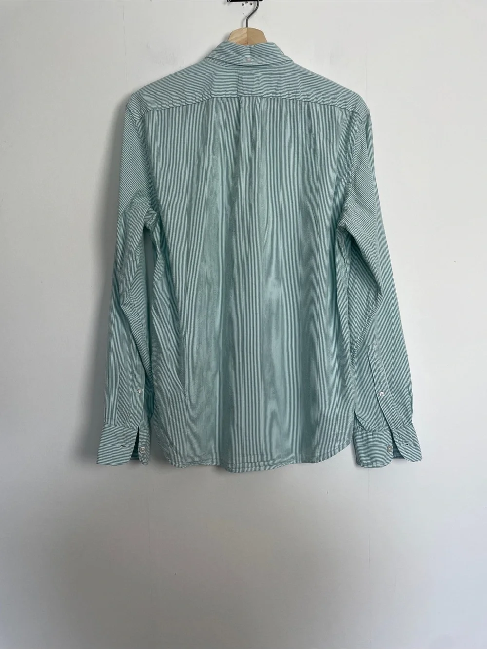 J Crew Seersucker Long-Sleeve Button Up Shirt Classic Men's Medium Casual Slim